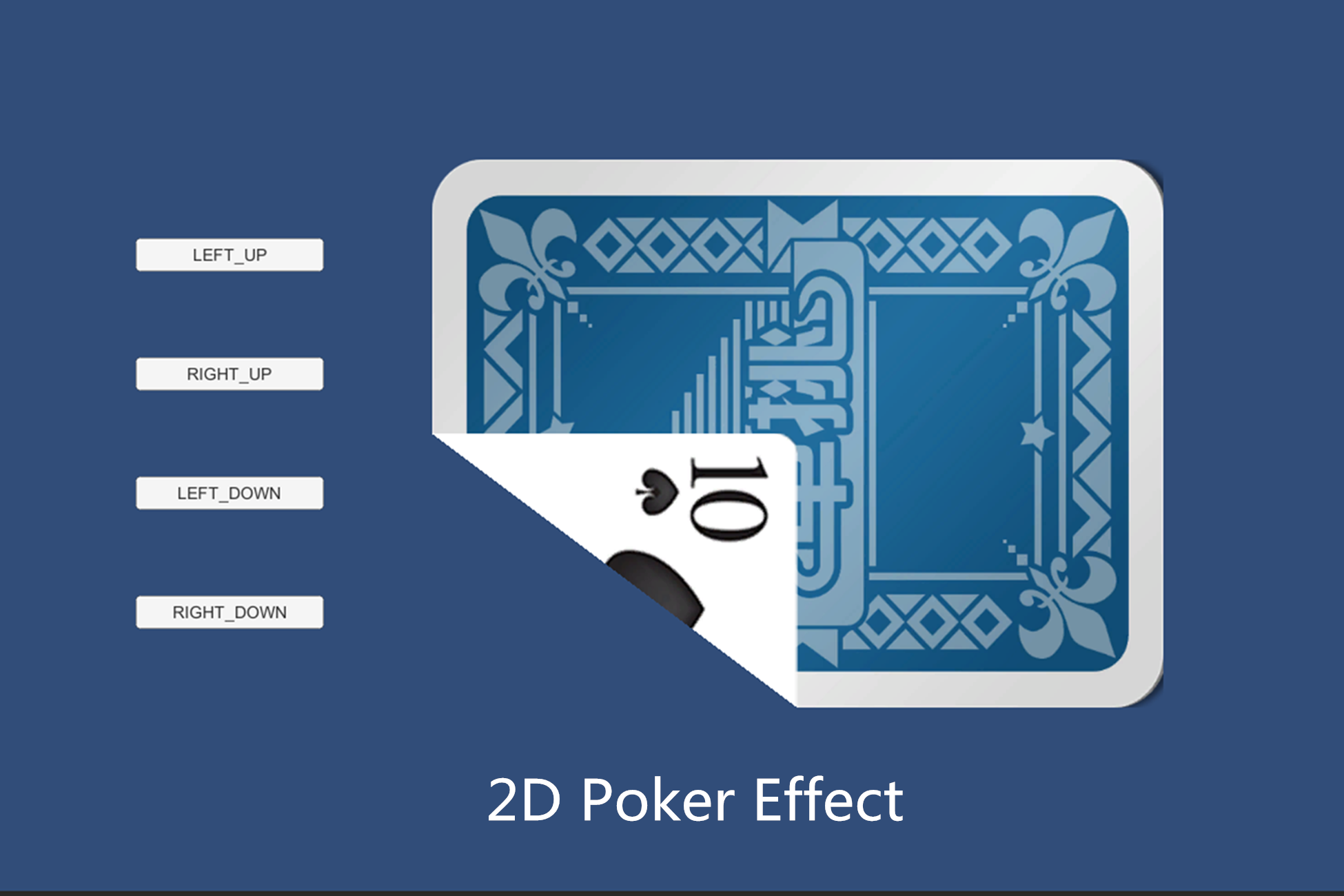 Poker card effect